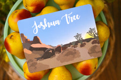 Wedding Sign Joshua Tree National Park Desert Cactus Landscape, 5x7 FLAT Craftsman Table Number