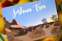 Wedding Sign Joshua Tree National Park Desert Cactus Landscape, 5x7 FLAT Craftsman Table Number