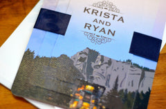 Yosemite Valley Chapel Yosemite National Park Layered Wedding Invitation w/ RSVP Postcard and Details Card