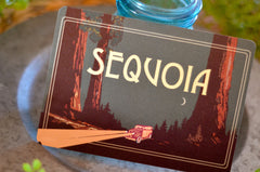 Wedding Sign Sequoia National Park Car in Redwood Forest Landscape, 5x7 FLAT Craftsman Table Number