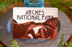 Arches National Park Desert Landscape | 5x7 FLAT Craftsman Table Number Wedding Sign