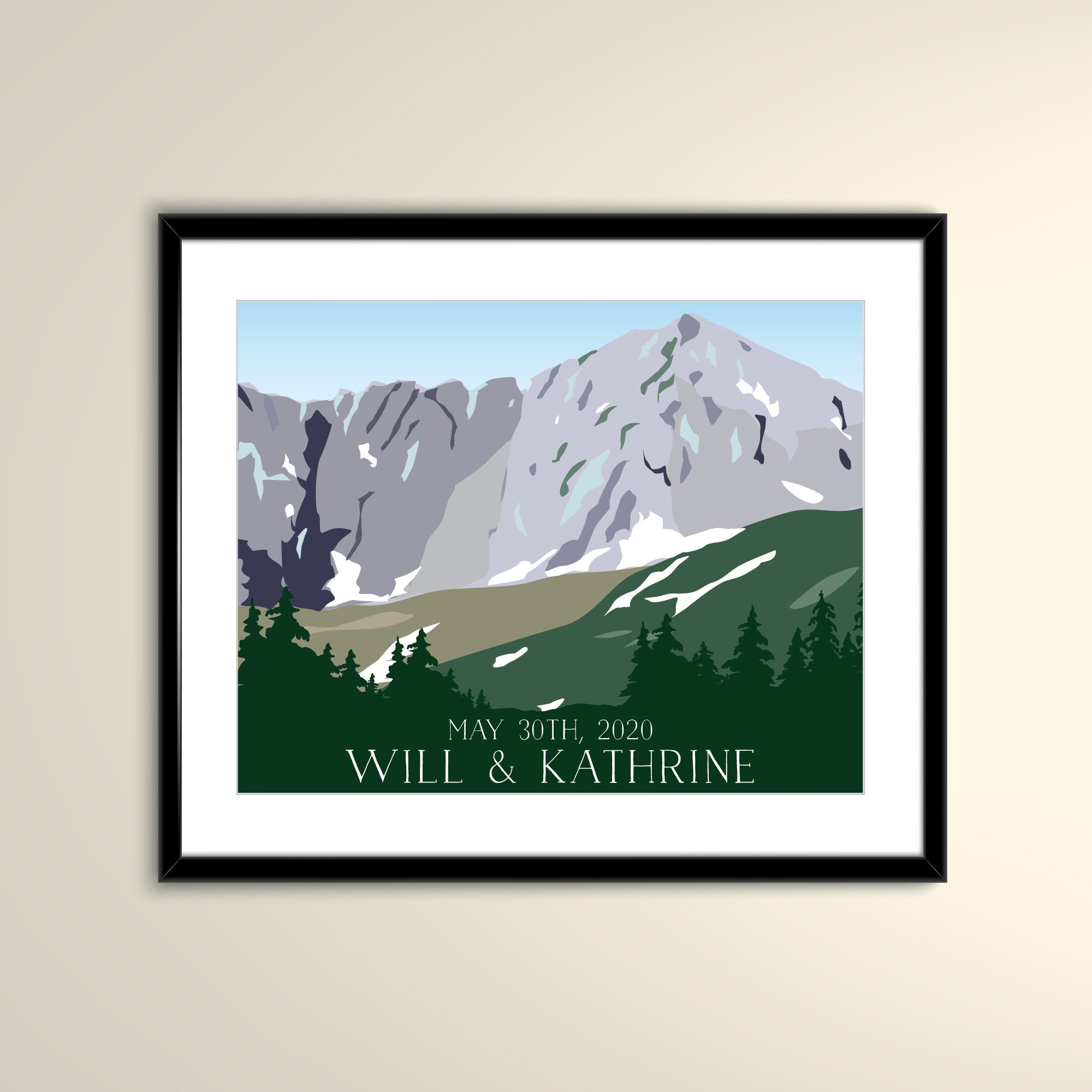 Arapahoe Basin Breckenridge Colorado Mountain 14x11 Personalized Wedding Poster (Frame not Included)