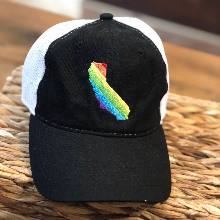 California Pride Hat, Rainbow State, Rainbow Hat, State Hat, State Pride Hat