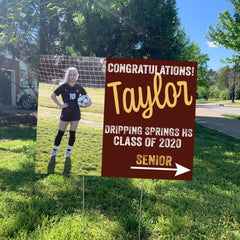 Graduation Photo Yard Sign, Class 2021, Congratulation Senior, Outdoor Senior Yard Sign, Wire Stake Included, DIY File Option, FREE SHIPPING