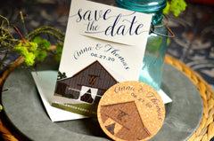 Saddlewood Farms Murfreesboro Tennessee Save the Date /Illustrated Manor Cork Coaster Save the Date / Save the Evening Cork Coaster