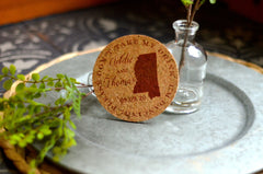 Don't Take My Drink Mississippi State Cork Coaster Wedding Favors Personalized with Names and Wedding Date / Cork Coaster Favors for Guests