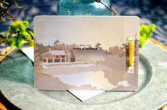 Graystone Quarry Franklin Tennessee Landscape Wedding Livret 3pg Booklet Invitation with Envelope and Tear-Off RSVP