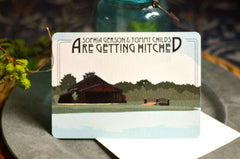 Sycamore Farms Arrington Nashville Tennessee Wedding Invitation 5x7 with A7 envelopes & RSVP Postcard