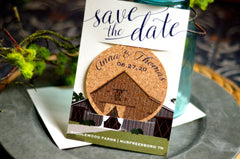 Saddlewood Farms Murfreesboro Tennessee Save the Date /Illustrated Manor Cork Coaster Save the Date / Save the Evening Cork Coaster