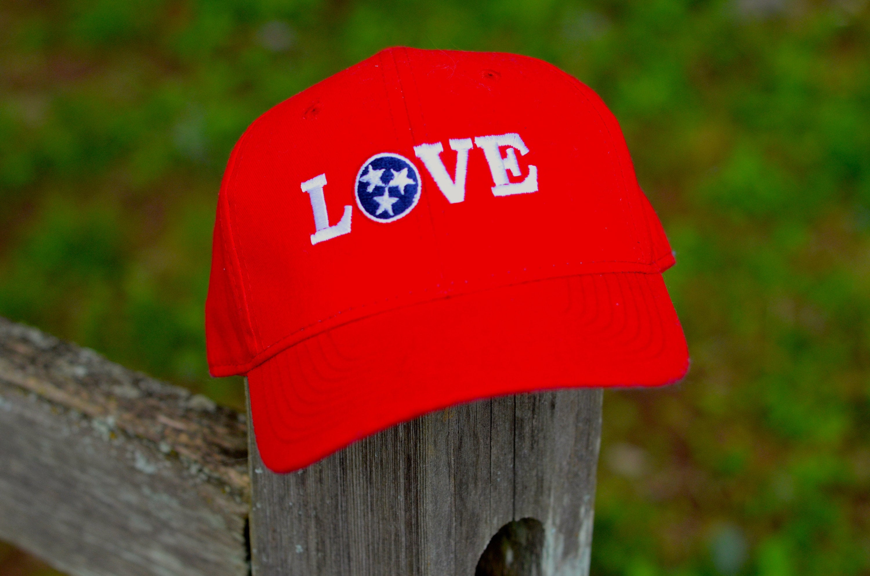 Tennessee Stars Red White and Blue Detail Distressed Look Unstructured Hat