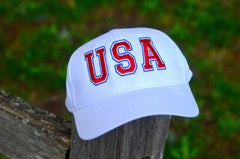 United States of America USA White Flag Hat