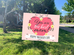 Best Mom Yard Sign, Isolation Name Burst, Quarantine Mothers Day Yard Sign, Wire Stake Incl., DIY File Option, FREE SHIPPING