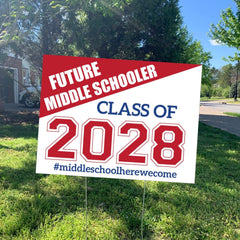 Future Middle Schooler 5th Grade Graduation Yard Sign, Class 2028, Graduation Yard Sign, Wire Stake Included, DIY File Option, FREE SHIPPING