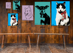 Love My Pet Poster, Custom Pet Poster, Illustrated Pet Stylized or Line Art - Custom Illustration Poster / (frame not included)