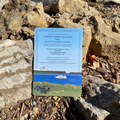 Mt Baker Seattle Washington Landscape Wedding Invitation // Washington 5x7 Wedding Invitation with Envelope