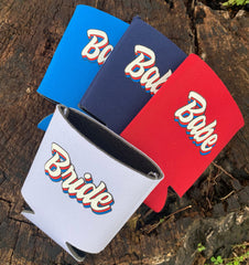 Bride and Babe Bridesmaid Can Coolers, Bridesmaid Coozies Bachelorette Can Cooler, Bachelorette Party Cozies