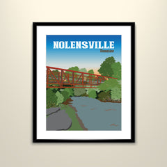 Nolensville, Tennessee Lothers Bridge Poster (frame not included) // 11x14 Wall Art Print