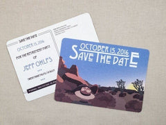 Joshua Tree National Park Wedding Save The Date Postcard // Desert Landscape