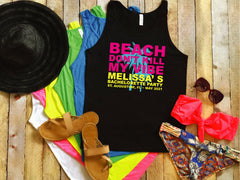 Beach Don &39-t Kill My Vibe Bachelorette Beach Tank Sets-Bachelorette party shirts neon-Personalized Bachelorette Tanks