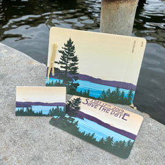 Lake Arrowhead California Trifold Wedding Invitation / Mountain with Lake Landscape / Rustic Trifold Invitation / Folded Wedding Invitation
