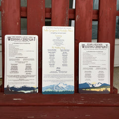 Blue Longs Peak Mountains with Deer Timeline of Events Wedding Weekend Timeline Card // Welcome Bag Timeline card for guests // BP1