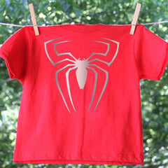 Steel Spider Superhero Personalized Birthday Short Sleeved Shirt - one or two sided