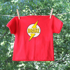 Superhero Birthday Flash Personalized Name Shirt-Short Sleeve Halloween Superhero Costume Shirt-Personalized Superhero Shirt