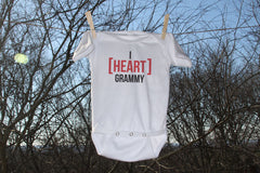 Personalized I heart Grandma-Nonnie-Nana-Auntie-Grandpa-etc. Infant Bodysuit