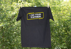 Luke, I Am Your Father Personalized Shirt-Funny Dad Shirt-Sci Fi Fantasy-Galaxy Father's Day-Child's Name and Birth Year