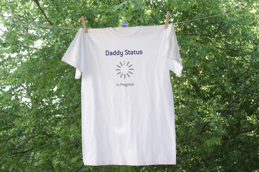 Daddy Status In Progress New Dad Shirt- Loading Expecting Dad - First Father&#39;s Day