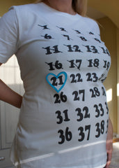 Due Date Shirt / Maternity Shirt / Weekly Countdown Shirt / Week Baby Countdown / Pregnancy Shirt / Weekly Pregnancy Photo Shirt / Baby Bump