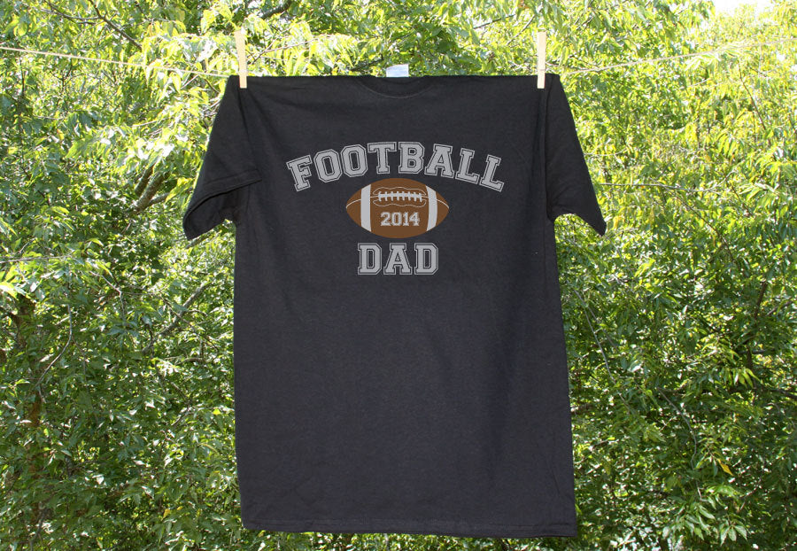 Football Dad T Shirt - Can be personalized with Name & Number on back (see pricing in variations)