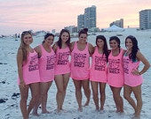 Bachelorette Beach Tanks Hot Sands & Cold Cans Before the Wedding Bands-Personalized