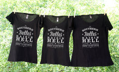 Bachelorette Party Shirts Southern Belles Raisin Hell-Nashville Bachelorette Shirts-Austin Bachelorette Shirts-GC