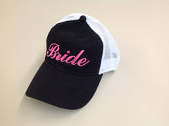 Bride Hat Bachelorette Party Bride Trucker Mesh Unstructured Hat