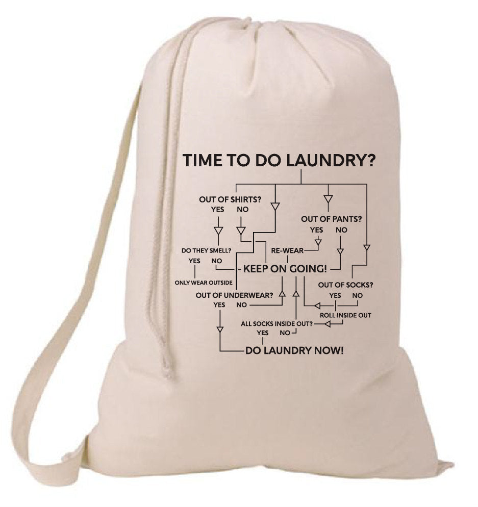 Time To Do The Laundry Arrow Flow Chart Laundry Bag