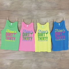 Dirty Thirty Beach Tanks -Single or Group Personalized